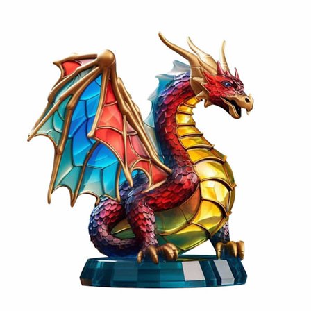 Ny Dragon Håndlavet Metal Figurer Kunst Dyrefigur Krystal Reptil Hjem Indretning Have Ornamenter