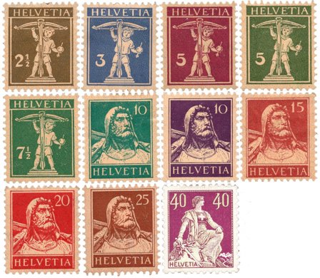Schweiz 1925 - MICHEL 198-208 - Ubrugt