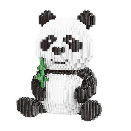 1 stk. Panda Mikro dyrebyggeklosser mini byggeklosser