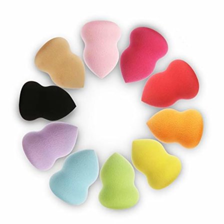 10 stk. Makeup Svamp Sæt Makeup Puff Beauty Foundation Blend Svamp Multicolor Beauty Makeup Æg Basic Blandingssvamp Professionelt Beauty Makeup Sæt