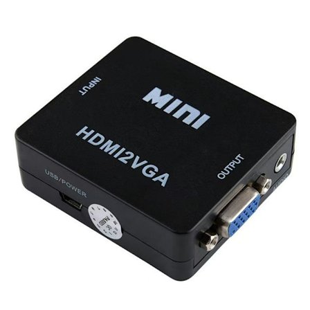 HDMI til VGA-konverter HD-lydadapter Svart