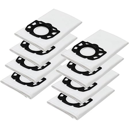 8 stycken WD5 Fleece Filterpåse Dammpåse för Kärcher WD4 WD5 WD5 / P MV4 MV5 MV6 Vatten- och dammsugare, Ersätter 2.863-006.0