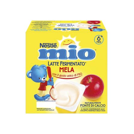 Nestlè Mio Merenda Latte Fermentato Mela 4 Vasetti Da 100g