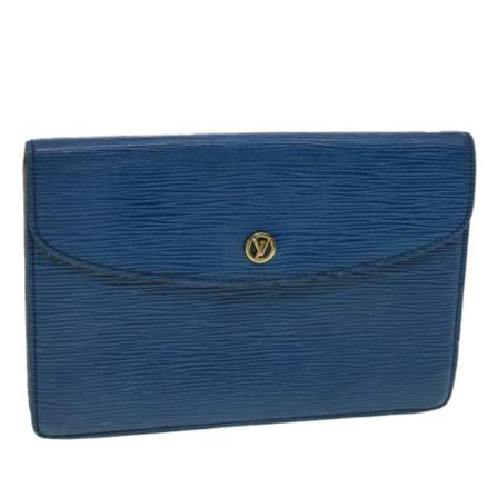 Louis Vuitton Vintage, Pre-owned Leather louis-vuitton-bags Blauw, Dames, Maat:ONE Size