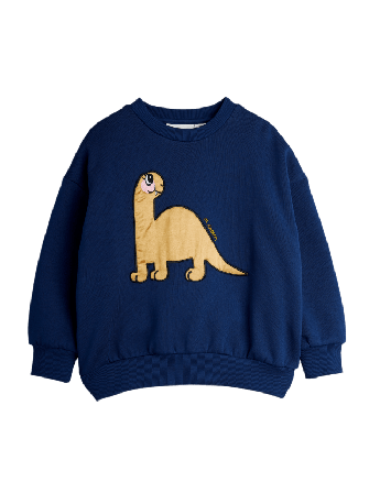 Mini Rodini Dino Application Sweatshirt Hoodies & sweatshirts Unisex Blå 56/62