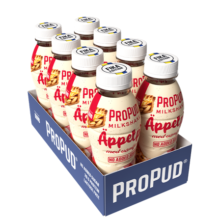8 x ProPud Protein Milkshake, 330 ml, Äppelpaj