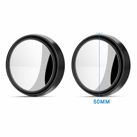 PCS 360° Rotation Exterior Blind Spot Mirrors-HD Wide Angle med 3M självhäftande backspeglar Justerbar Blind Spot Mirror(svart)