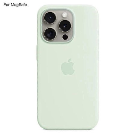 Til Iphone 15 Pro Cover Kompatibelt Med Magsafe Flydende Silikone Telefon Bagcover [induktion Popover]_uisad(h})