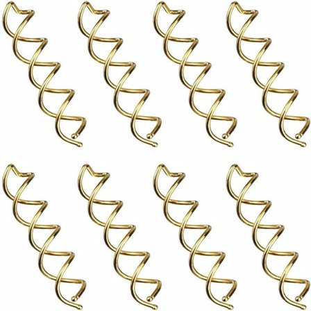 8 st Spiral Hårnålar Roterande Hårklämmor Inga Repor Runt Huvudet Spiral Hårklämmor DIY Hår (Guld)