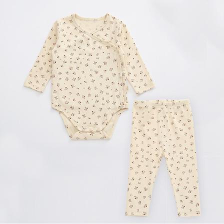 Toddler Långärmade Byxor + Byxor Med Rund Hals 2 St Outfit Kostym
