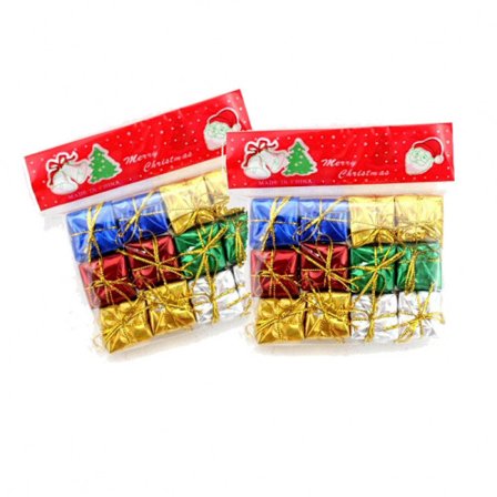 24 st små söta julklappar, paket, julpynt, julgranspynt, as