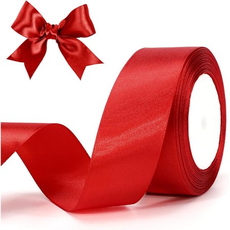 Røde bånd, 40 mm salviegrønne bånd for gaveinnpakning, 22M gavebånd, dekorativt gaveinnpakningsbånd, bryllupsfestdekorasjon.