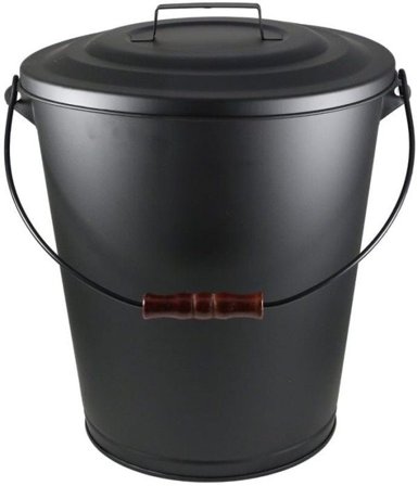 Muurikka Askebeholder med lokk, stål/zink, 25L