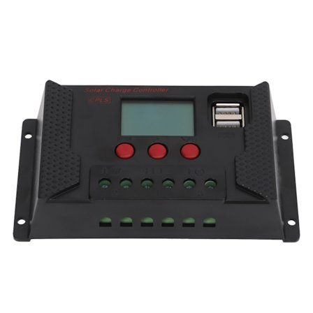 LCD PWM Solcelleladningsregulator 12V 24V Automatisk Genkendelse Solcelle PV Ladningsregulator