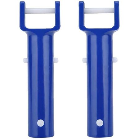 Svømmebassin V Hoved Håndtag Pool Børstehoved Håndtag Pool V Hoved Griber Udskiftningstilbehør Blå Plastik 2 STK, til Pool Vedligeholdelse og 