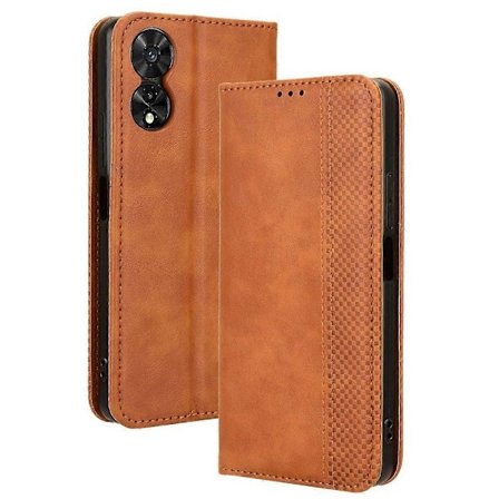 Kompatibel med TCL 505 T509K T5094 Fodral Retro Läder Magnetisk Stängning Flip Telefonfodral - WELLNGS
