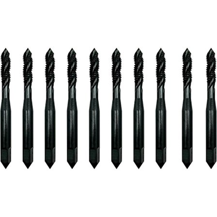 10 stk Spiralfløjte borehaner Maskinskrue Tap Gevindboring