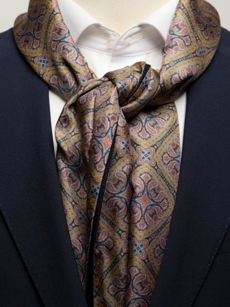 John Henric Men's Brauner Medallion-Schal Size Onesize