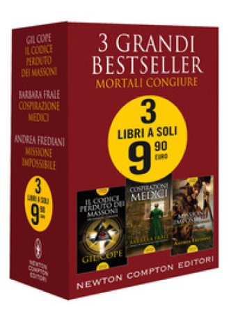 3 grandi bestseller. Mortali congiure: Il codice perduto dei massoni-Cospirazione Medici-Missione impossibile Gil Cope