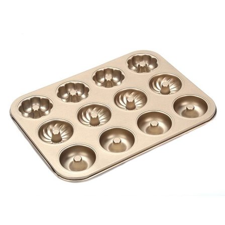 Mordely Donut Form Cake form, 12-kammar non-stick donut form, för ugn ba