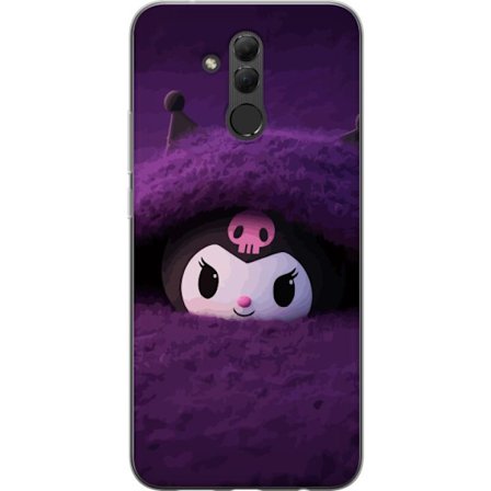 Yhteensopiva Puhelinkuori Huawei Mate 20 lite Kuromi lilassa pörröisessä ympäristössä, jossa on salaperäinen kawaii-suunnittelu.