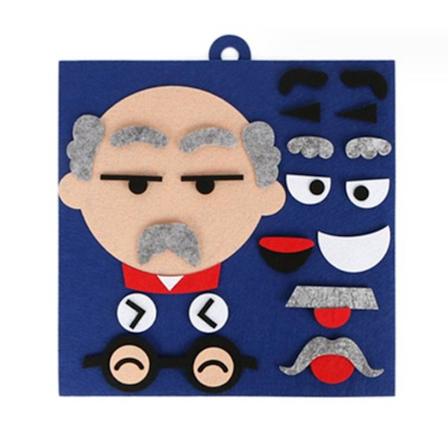 Pedagogisk DIY ideelt leketøy for autistiske barn Lær uttrykk Cape jente one-size Grandfather