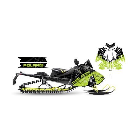 Dekalkit SweTown Two Sides Lime - Polaris Axys 800 Switchback XCR 2018-2020