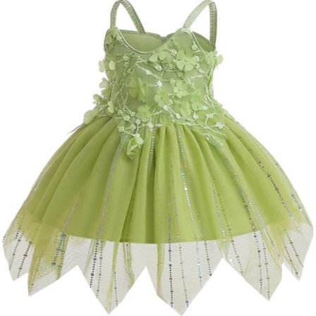 Elf Tyll Princess Klänning Med Vingar För Flickor