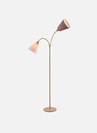 Connie 2-lys gulvlampe u/skjerm - sand
