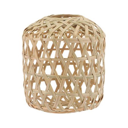 Rustik bambuvävd lampskärm hängande lampskärmar penna