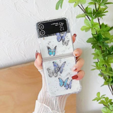 Butterfly TPU-telefondeksel for Samsung Galaxy Z Flip3