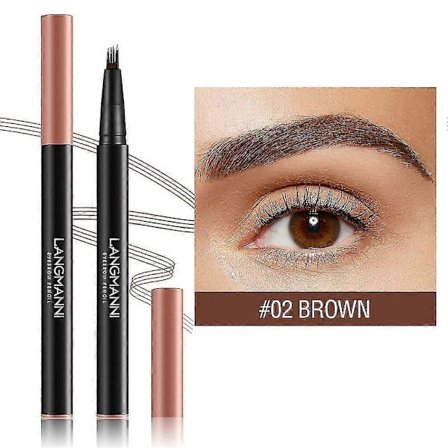 Magic Eyebrow Pencil, 2024 Päivitetty Microblade Kulmakynä Kaksipäinen Vedenkestävä