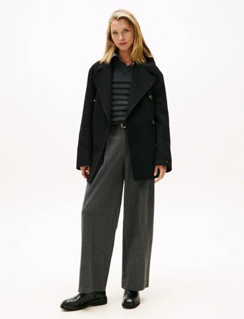 Tommy Hilfiger Df Wool Blend Reg Peacoat - Black - 46