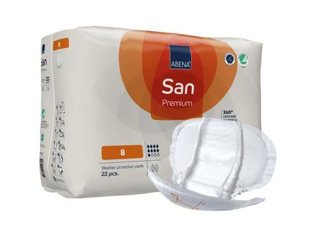 ABENA Inkoskydd San 8 Premium 63x36cm 22/fp - Lyreco - Sjukvård och omsorg - Diagnos och behandling - Inkontinensskydd