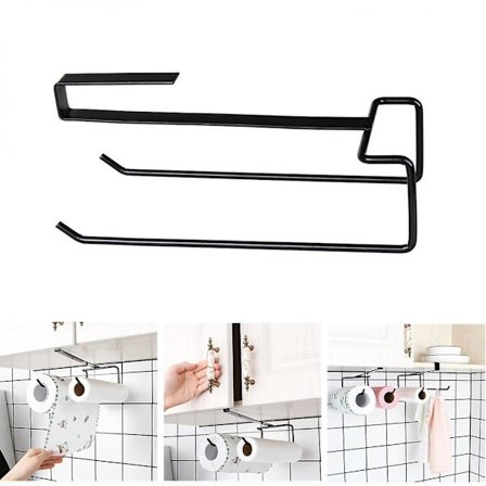 Keittiön järjestely WC-paperiteline Kylpyhuoneen paperiteline Pyyheteline Tankokaappi Kangas Keittiön järjestely Hylly | Paperiteline (musta)