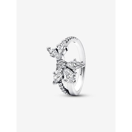 Pandora - Glittrande Asymmetrisk Herbarium Klusterring - Sterlingsilver