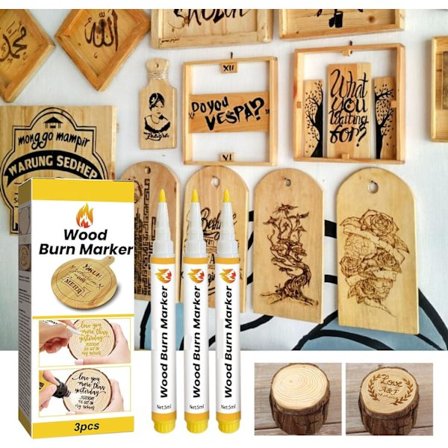 3 stk. Vedbrenningspennsett 15 ml kompatibelt DIY-tremaleri, vedbrenningspenn