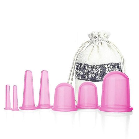 Silikone Cupping Sæt Ansigts Cupping Sæt 7 Stykker Krop Massage Og Intern Cellulite Behandling Rose 7 Stykker Sæt