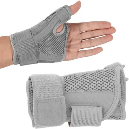 (Grå) karpaltunnelarmband, stabilt justerbart armband för tors