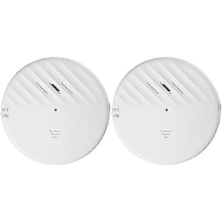 Glasbrottsdetektor, fönsterlarm med 125dB larm, glasvibrationssensorlarm för ditt hem, kontor (2 stycken) (Fww)