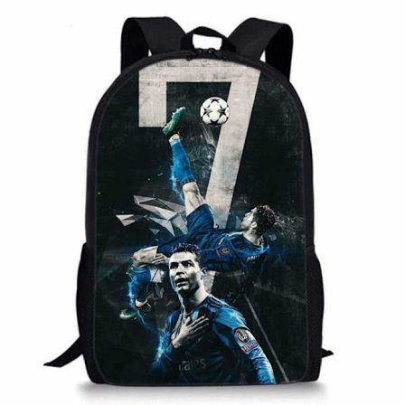 Cristiano Ronaldo Ryggsäck CR7 Mönster Ryggsäck - Vattentät Ryggsäck Lätt Rese-Vandringsryggsäck för Utomhusbruk