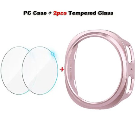 Glas+PC Klockfodral För Samsung Galaxy Watch 8 40mm 44mm 8 Classic 46mm Ihåligt Hårt Skydd För Galaxy Classic 8 Tillbehör