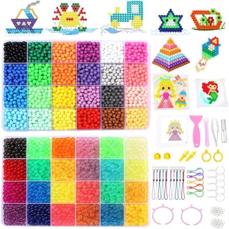 Ikke-stryge Perleplade Sæt, 5 mm Perler, Selvlysende i Mørke til Drenge, Piger, Ideel Gave til Jul (15-rums 2200 stykker)