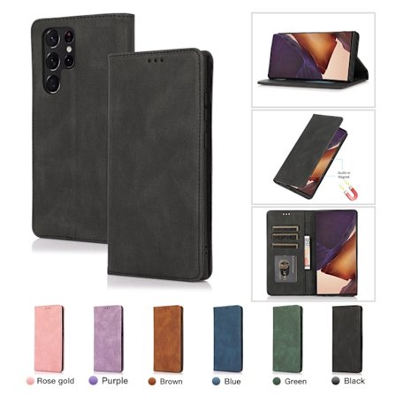 Etui til iPhone 15promax sort Magnetisk Flip Wallet med Kortholder business