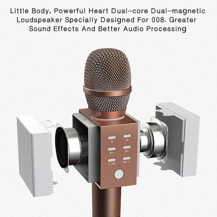 TOSING 008 Trådlös Karaokemikrofon Bluetooth-högtalare 2-i-1 Handhållen Sjungande Inspelning Bärbar KTV-spelare för iOS Android Smartphones Tablet PC 