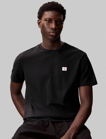 Calvin Klein Jeans Ss Badge Tee 2Pk - Black - XS