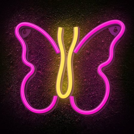 LED Neonlampa Neolia – Färgstark Dekorativ Belysning BUTTERFLY