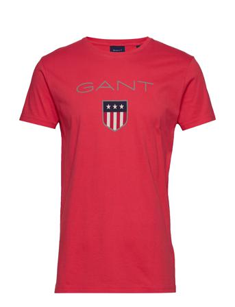 Shield Ss T-Shirt T-shirts Short-sleeved Rød GANT