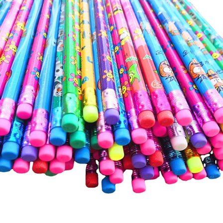 Söt gåva för barn i förskolan, 50 st tecknade pennor med HB-grafit