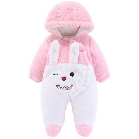 Baby One Piece Vinter Ytterkläder Outfits Långärmad Fleece Romper